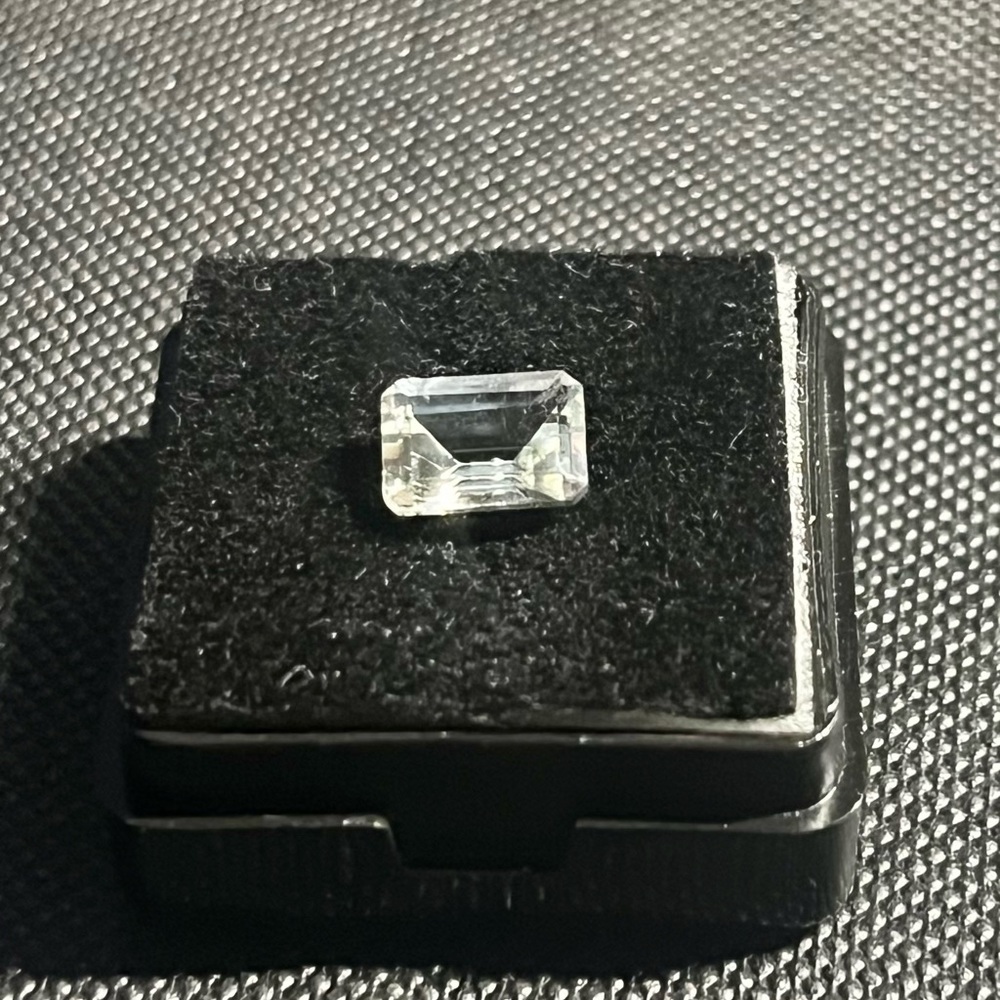 1.80 Carat Rectangular Cut Lab Created White Topa… - image 3